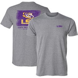 Great State Clothing Men's LSU Tigers Grey Washed Flag T-Shirt