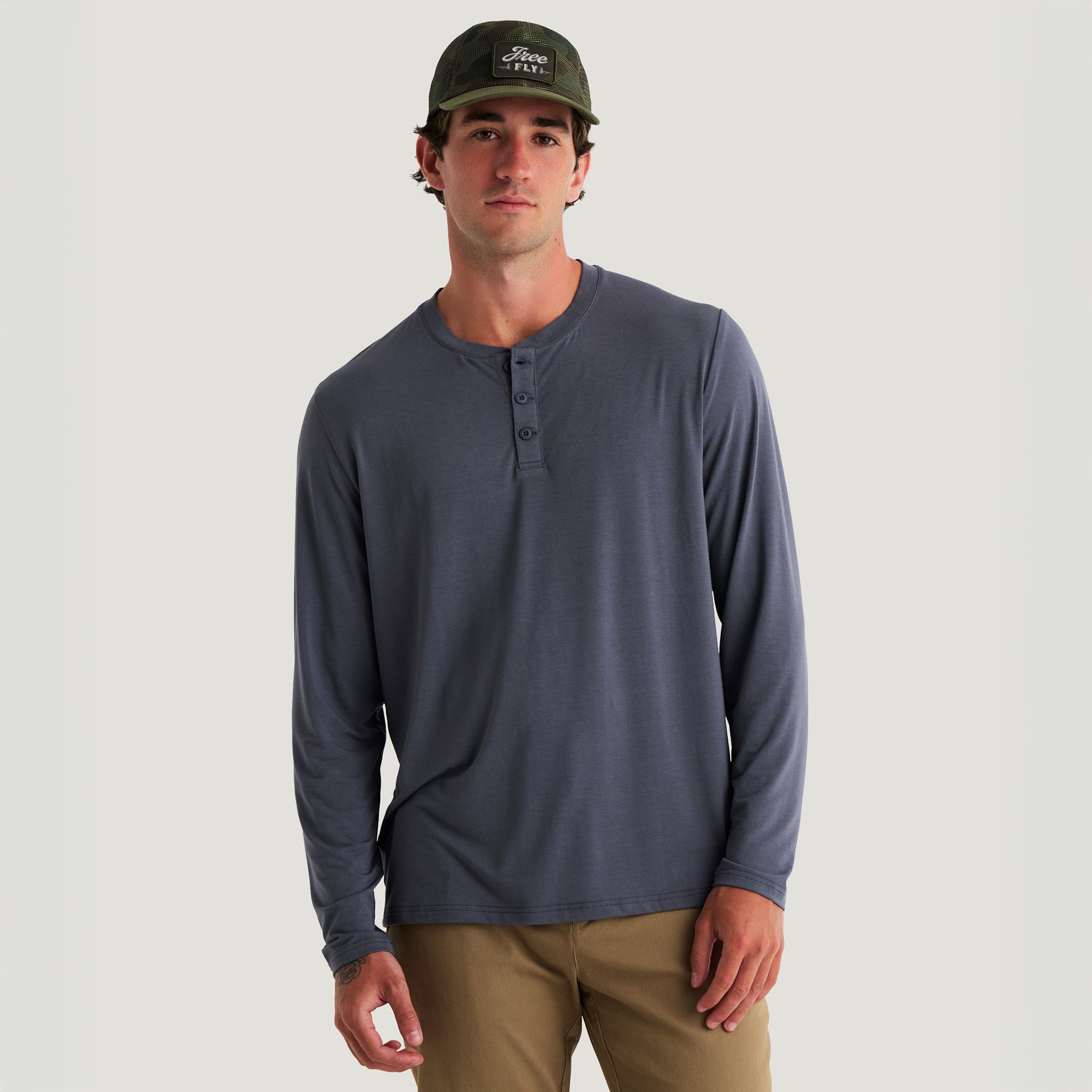 Free Fly Men's Bamboo Flex Long Sleeve Henley