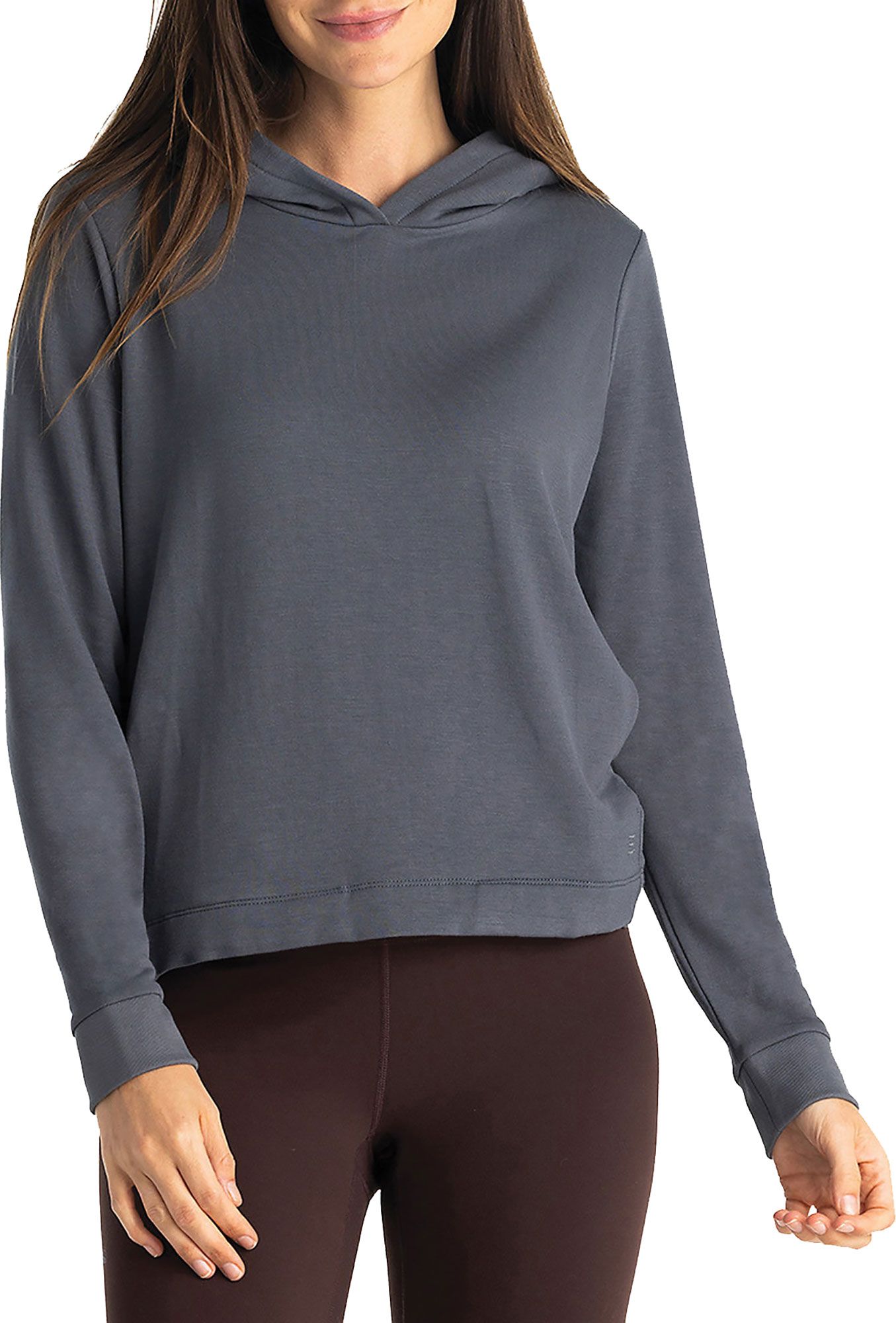 Free Fly Women's Bamboo Lightweight Fleece Cropped Hoodie