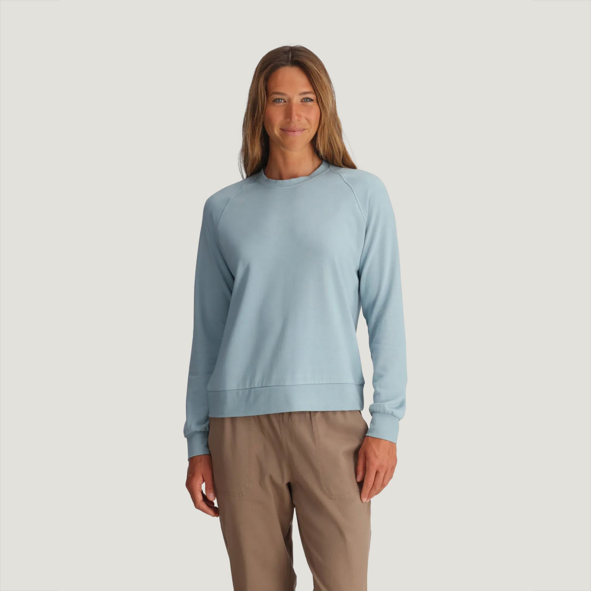 Free Fly Women's Bamboo Lightweight Fleece Crew
