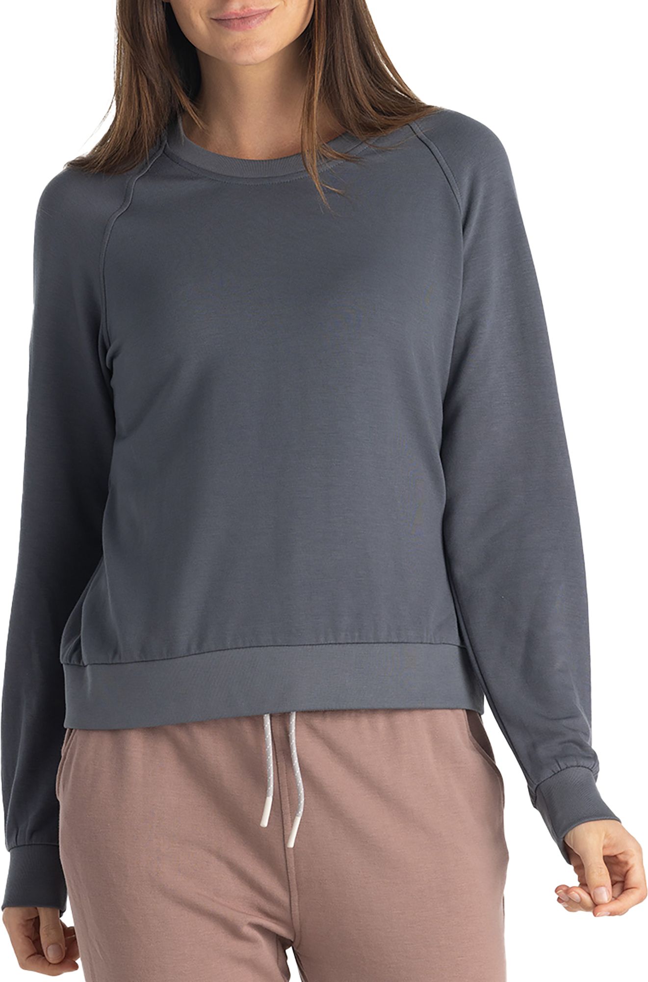 Free Fly Women's Bamboo Lightweight Fleece Crew