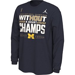 Jordan Adult 2023 College Football National Champions Michigan Wolverines Locker Room Long Sleeve T-Shirt