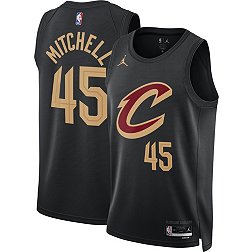 Nike Men's Cleveland Cavaliers Donovan Mitchell #45 Black Dri-FIT Swingman Jersey