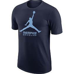 Jordan Men's Memphis Grizzlies Navy Logo T-Shirt