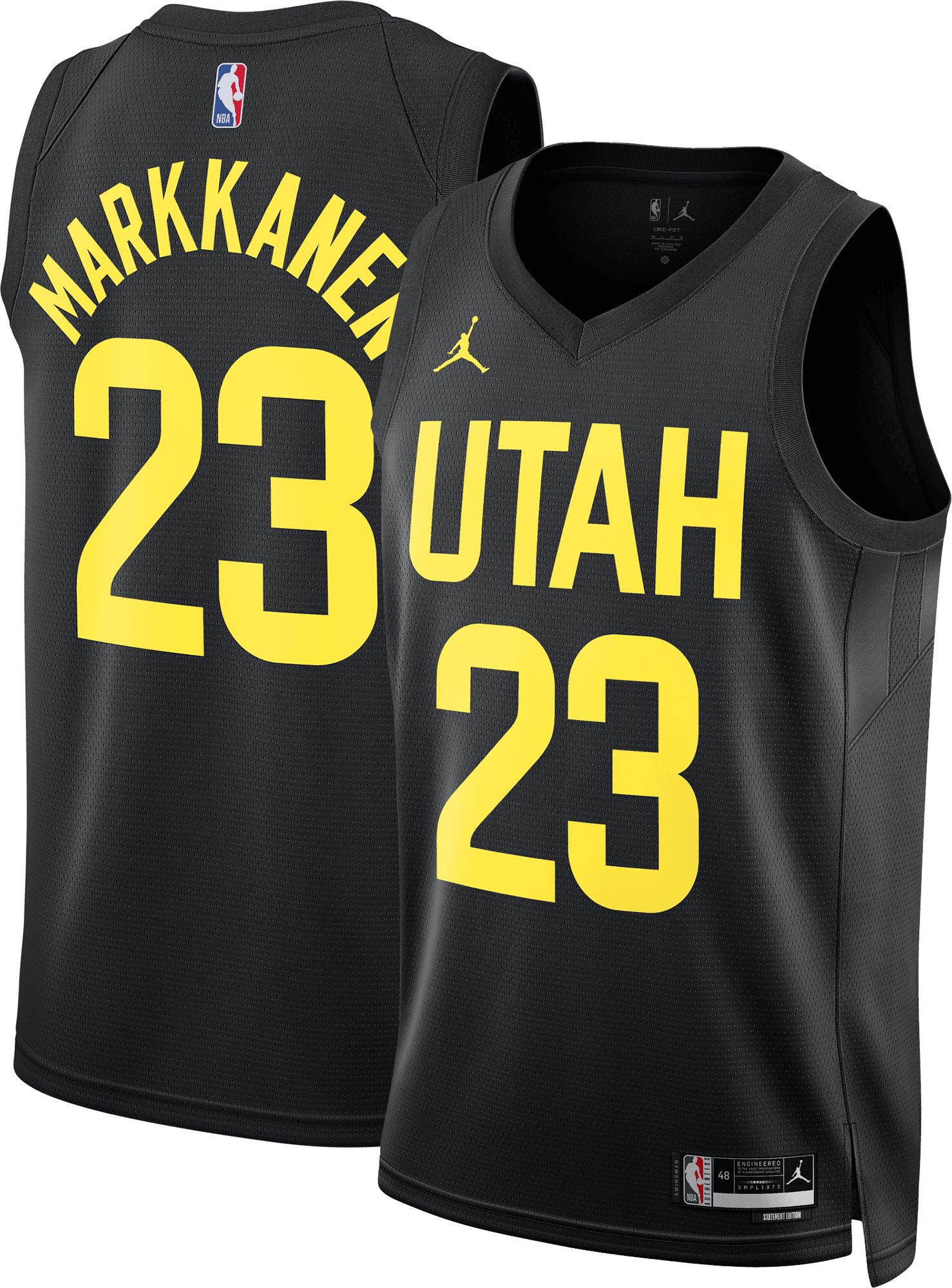 Jordan Adult Utah Jazz Lauri Markkanen #23 Swingman Statement Jersey