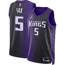 Jordan Men's Sacramento Kings De'Aaron Fox #5 Black T-Shirt, XL