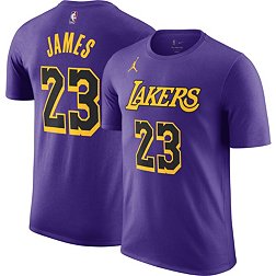 Nike Men's Los Angeles Lakers LeBron James #23 Purple T-Shirt