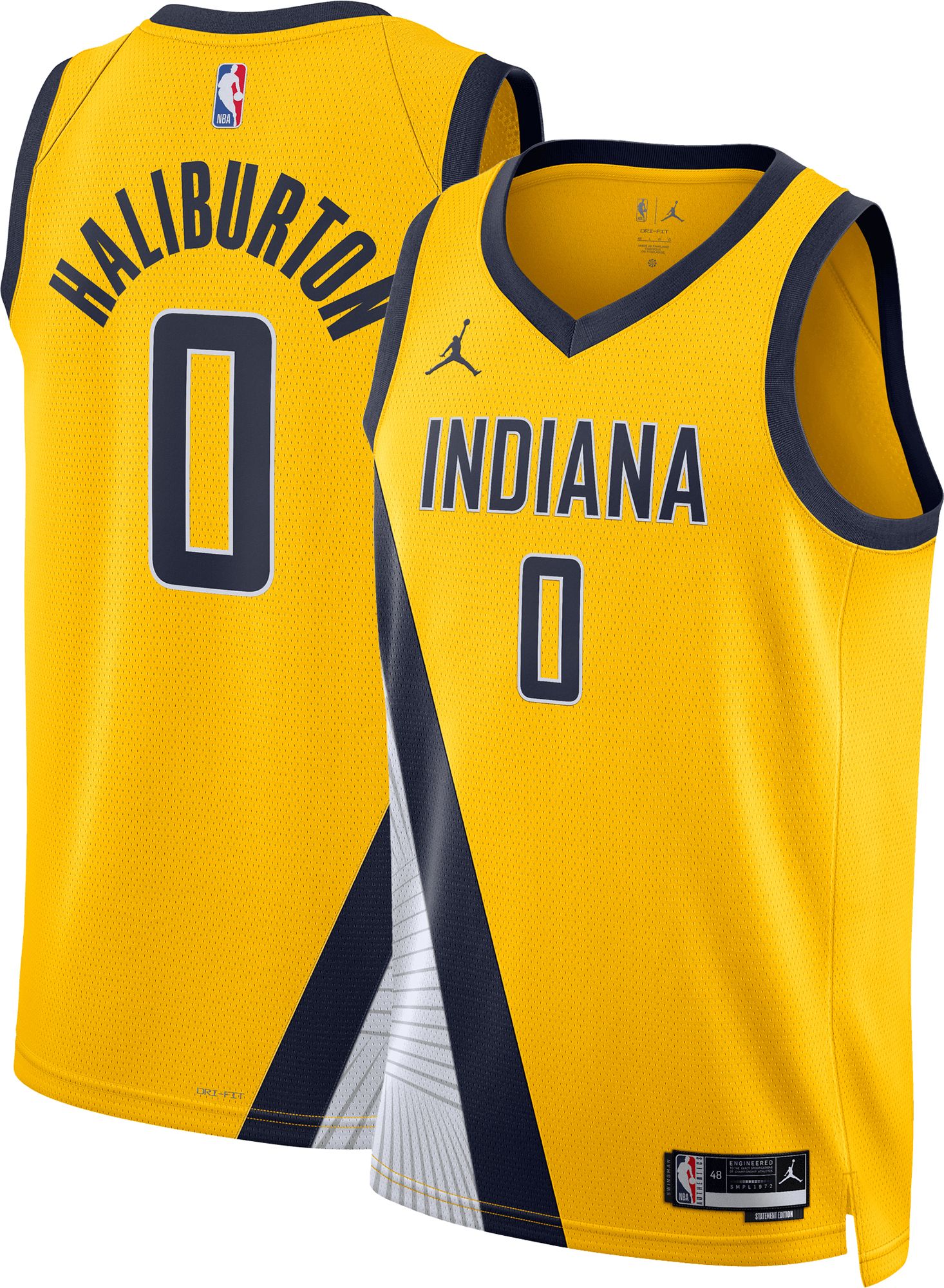 Jordan Adult Indiana Pacers Tyrese Haliburton #0 Swingman Statement Jersey