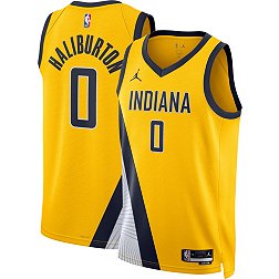 Nike Men's Indiana Pacers Tyrese Haliburton #0 Yellow Dri-FIT Swingman Jersey