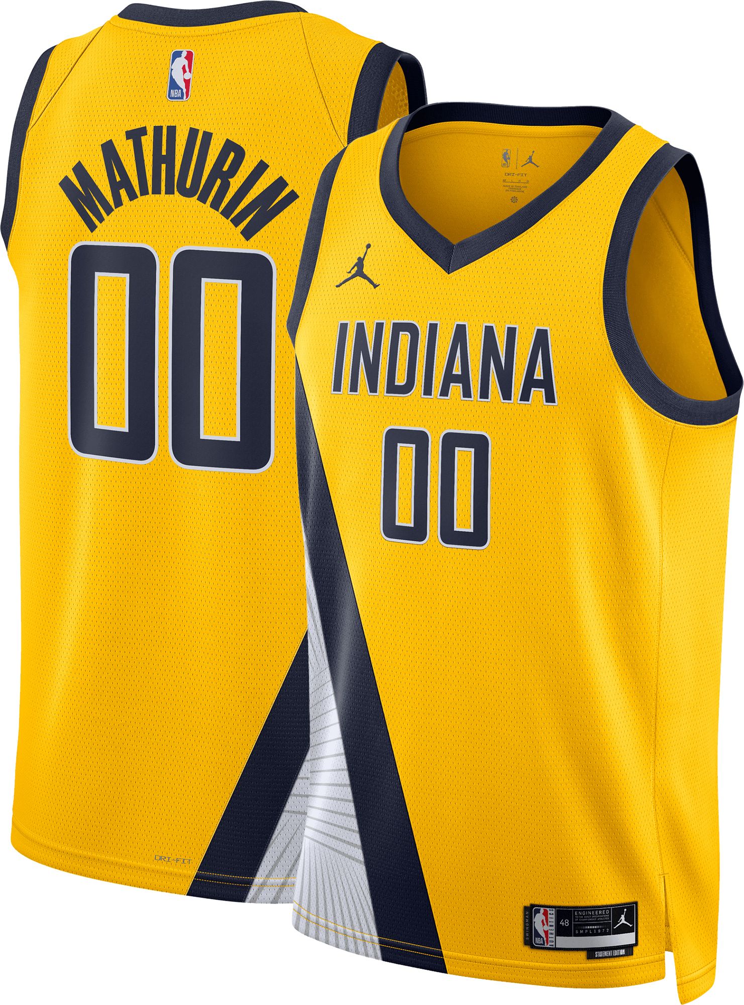 Jordan Adult Indiana Pacers Bennedict Mathurin #00 Swingman Statement Jersey