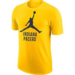 Jordan Men's Indiana Pacers Yellow Logo T-Shirt