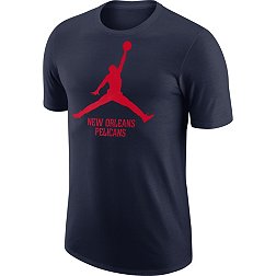 Jordan Men's New Orleans Pelicans Navy Logo T-Shirt
