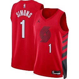 Nike Men's Portland Trail Blazers Anfernee Simons #1 Red Dri-FIT Swingman Jersey