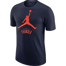 Jordan Men's Oklahoma City Thunder Navy Logo T-Shirt