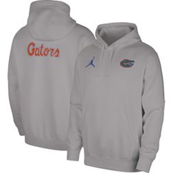Jordan Men's Florida Gators Grey Football Team Issue Club Fleece Pullover Hoodie