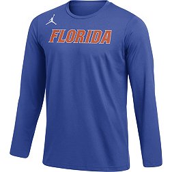 Jordan Men's Florida Gators Blue Football Team Issue Practice Long Sleeve T-Shirt
