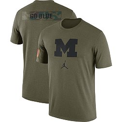 Jordan Men's Michigan Wolverines Olive Military Appreciation T-Shirt