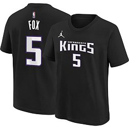 Jordan Youth Sacramento Kings De'Aaron Fox #5 Black T-Shirt