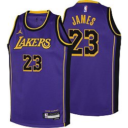 Jordan Youth Los Angeles Lakers LeBron James #23 Purple Swingman Jersey