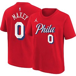 Jordan Youth Philadelphia 76ers Tyrese Maxey #0 Red T-Shirt