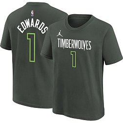 Jordan Youth Minnesota Timberwolves Anthony Edwards #1 Grey T-Shirt