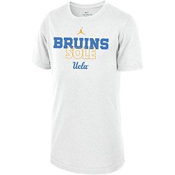 Jordan Youth UCLA Bruins White 2023 March Madness Basketball Bruins Sole Bench T-Shirt