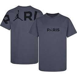 Jordan Youth Paris Saint-Germain Wordmark Heathered Blue T-Shirt