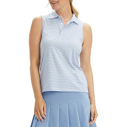 Renwick Women's Sleeveless Stripe Golf Polo