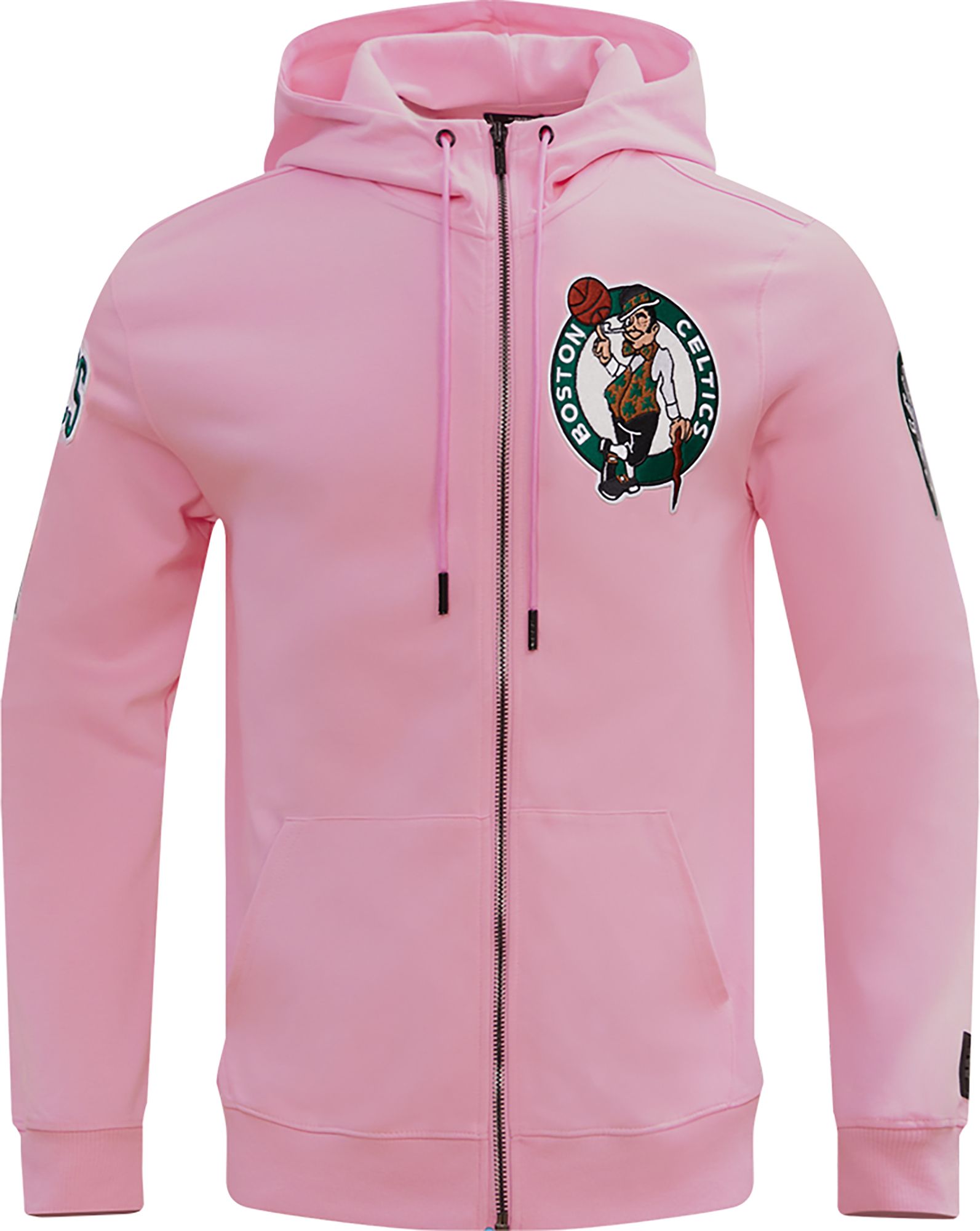 Pro Standard Men's Boston Celtics Pink Chenille Full Zip Hoodie