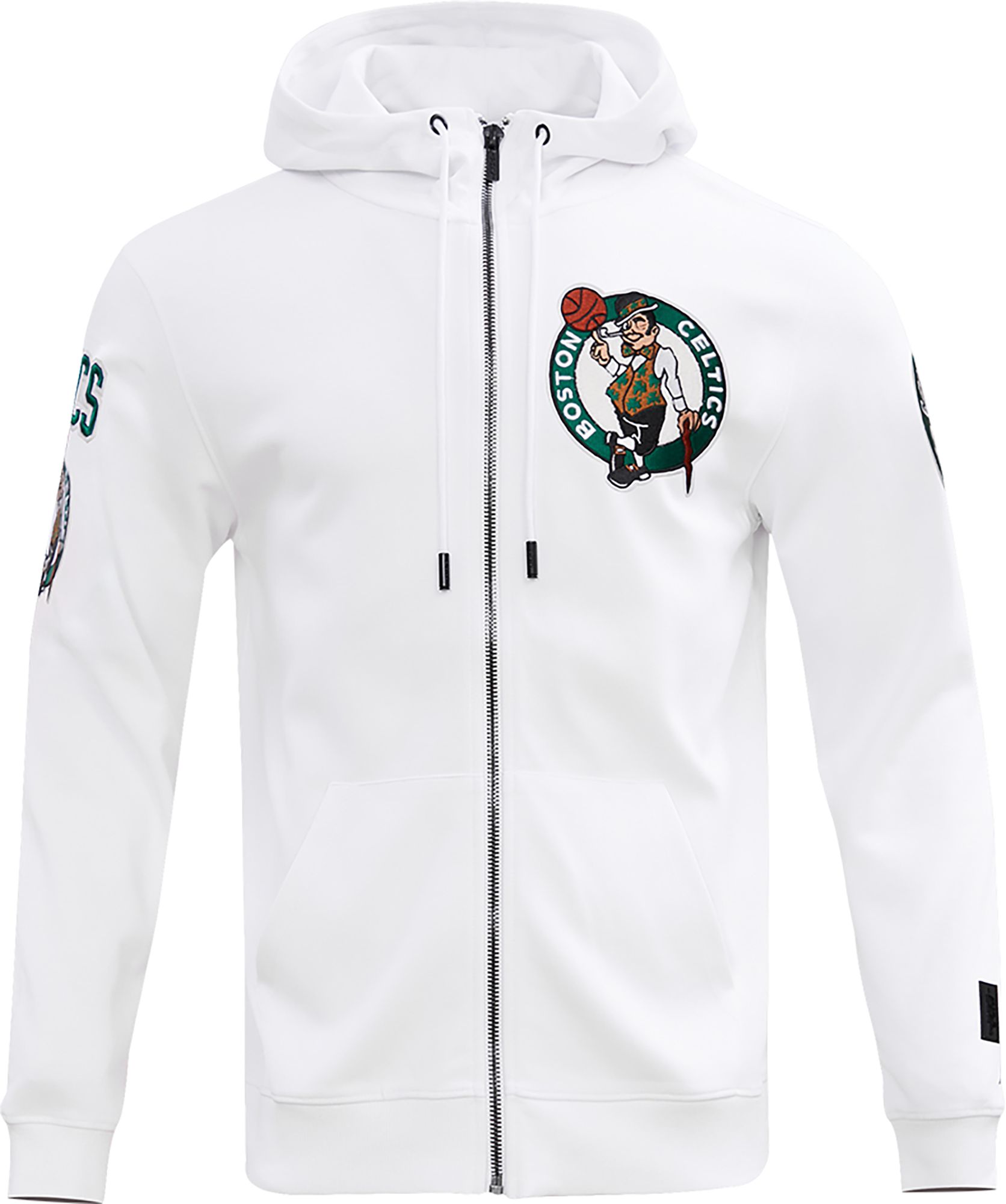 Pro Standard Men's Boston Celtics White Chenille Full Zip Hoodie