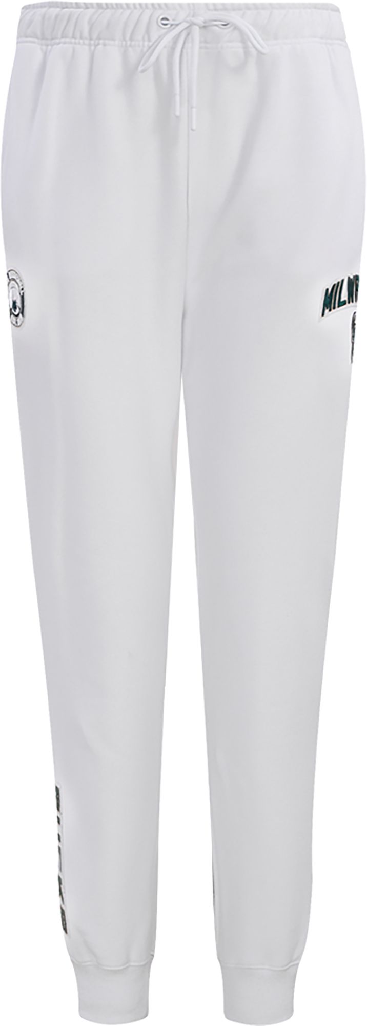 Pro Standard Women's Milwaukee Bucks White Fleece Sweatpants