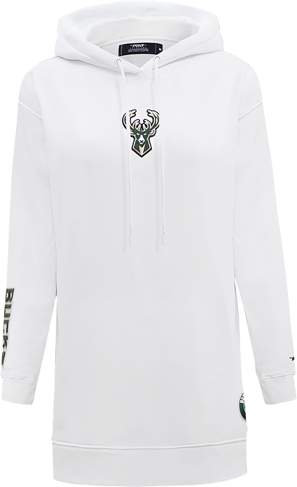 Pro Standard Women's Milwaukee Bucks White Hooded Dress