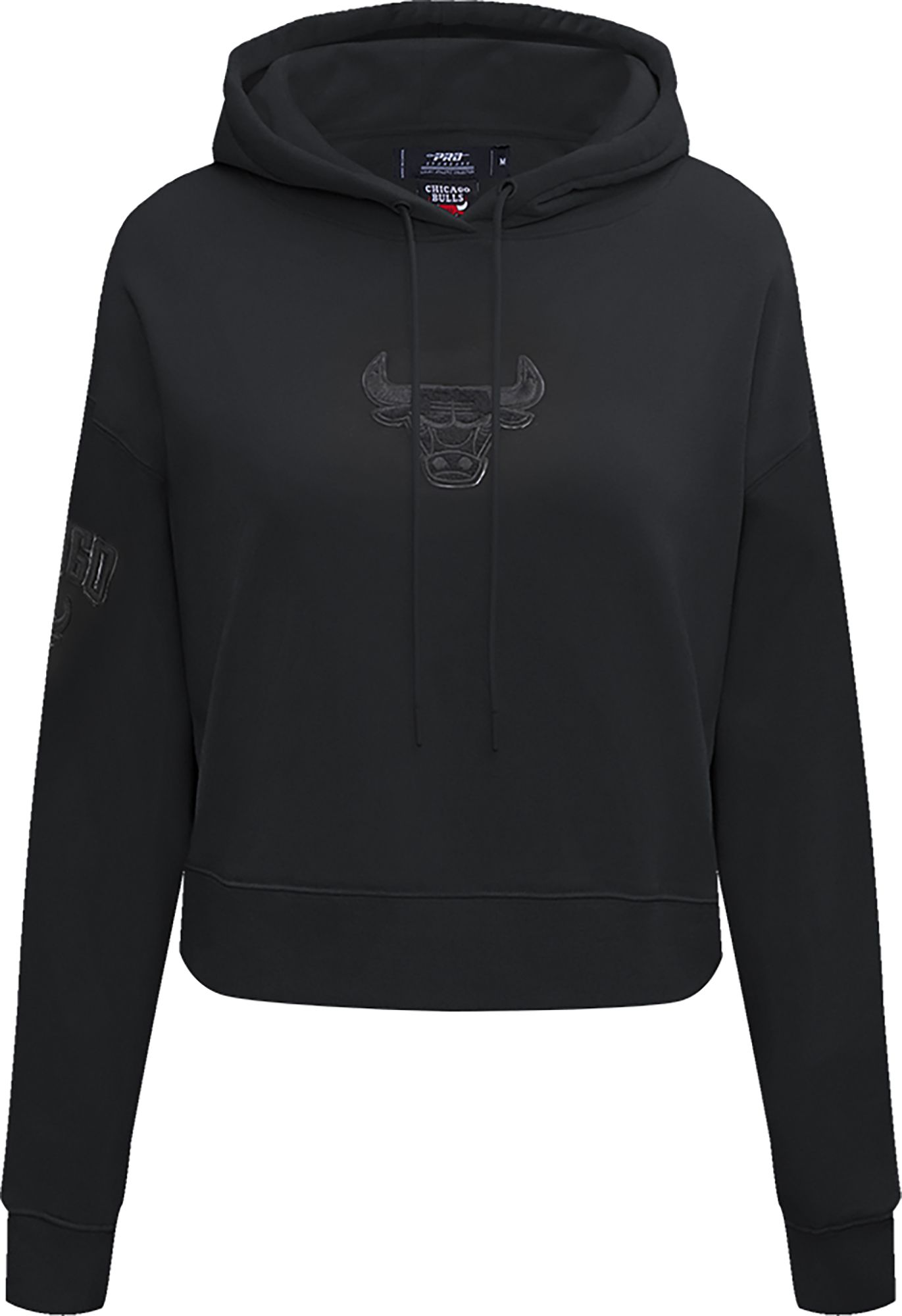 Pro Standard Women's Chicago Bulls Black Cropped Fleece Pullover Hoodie