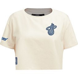 Pro Standard Women's Miami Heat Varsity Blues Cropped Boxy T-Shirt