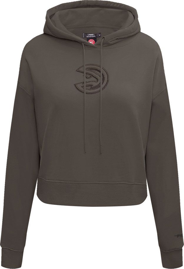 Pro Standard Women's Atlanta Hawks Dark Khaki Cropped Hoodie - Tan