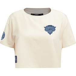 Pro Standard Women's New York Knicks Varsity Blues Cropped Boxy T-Shirt