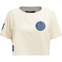 Pro Standard Women's Dallas Mavericks Varsity Blues Cropped Boxy T-Shirt