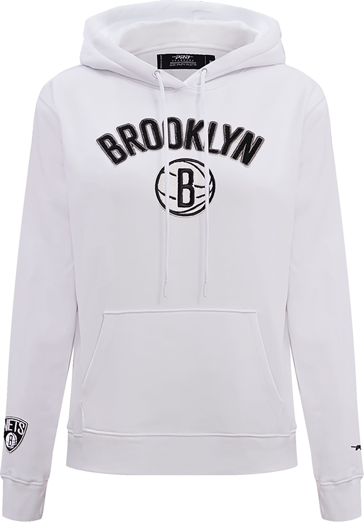Pro Standard Women's Brooklyn Nets White Fleece Pullover Hoodie