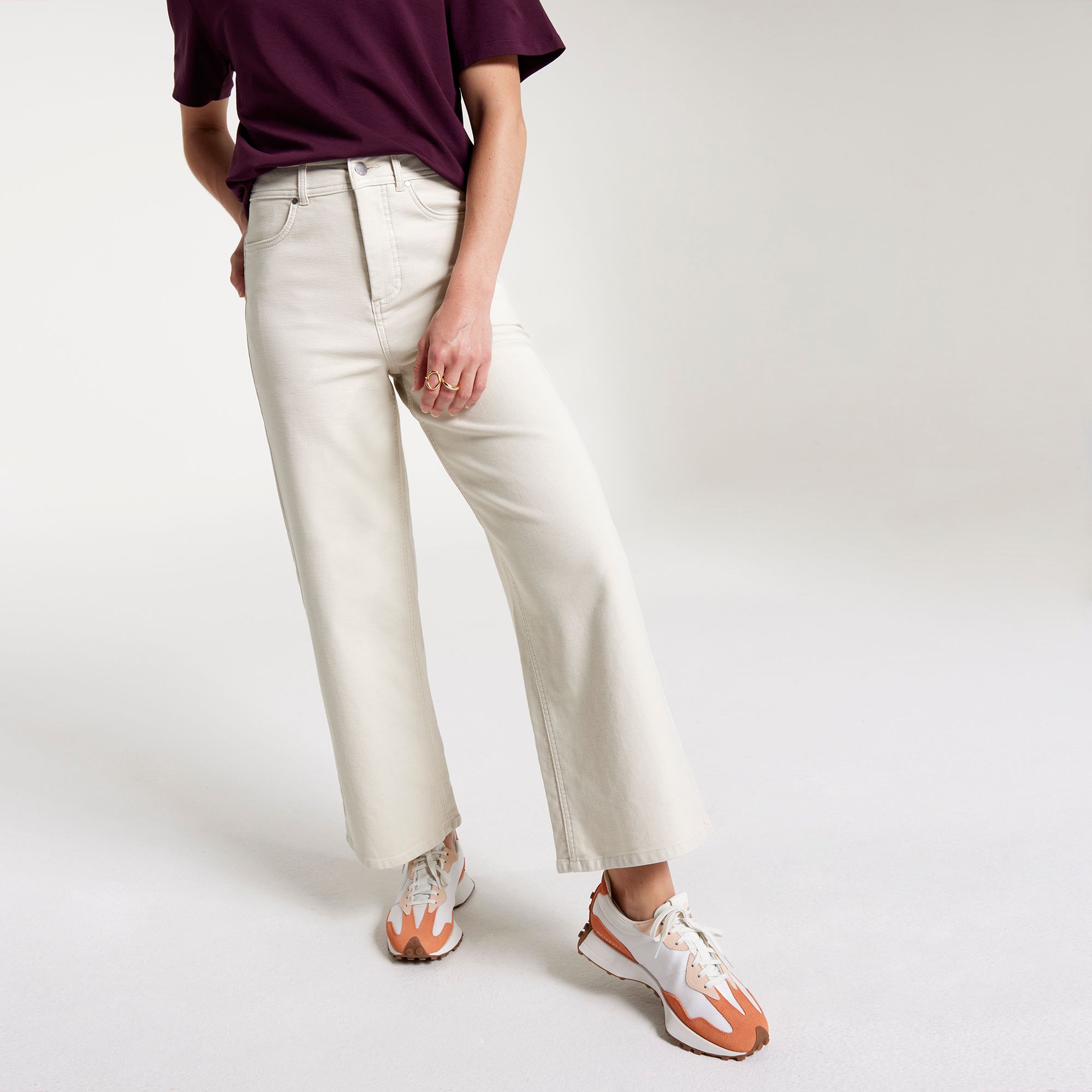 CALIA Women's High Rise Kickback Wide Leg Pant