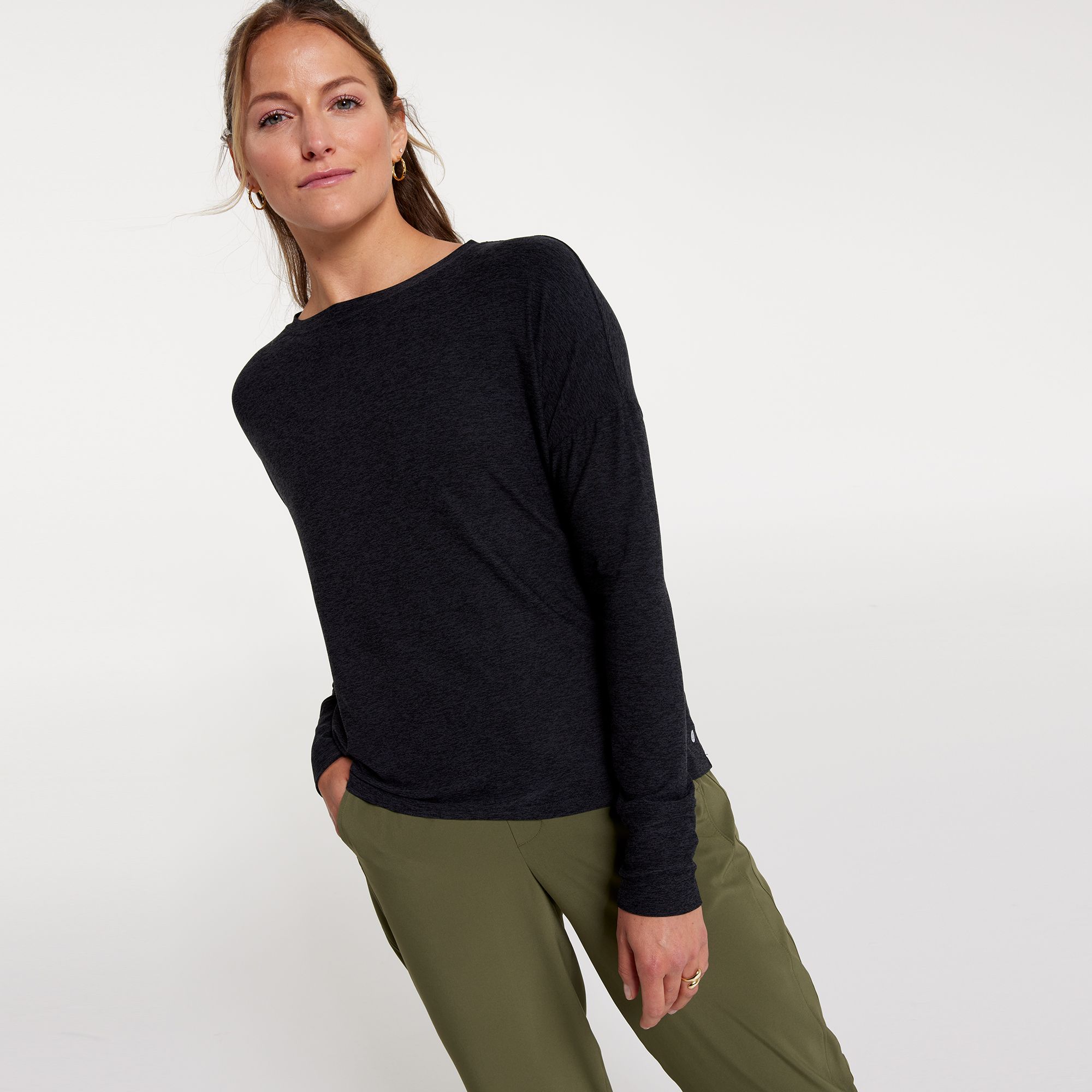 CALIA Women's LustraLux Oversized Long Sleeve Shirt