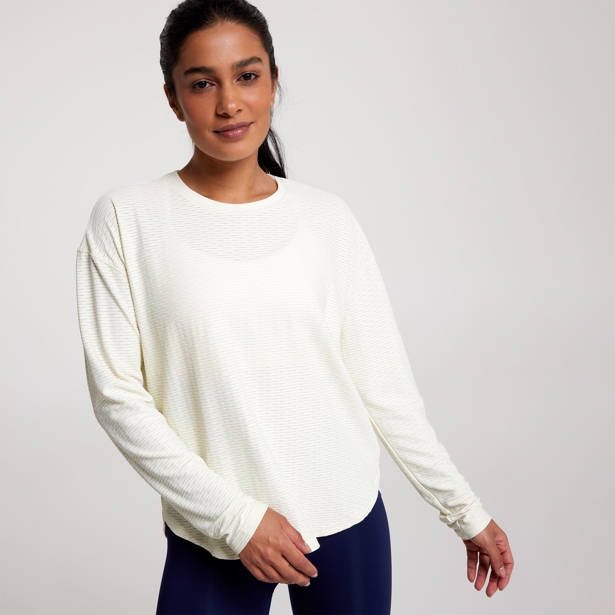 CALIA Women's Renew Twisted Mesh Long Sleeve Tee