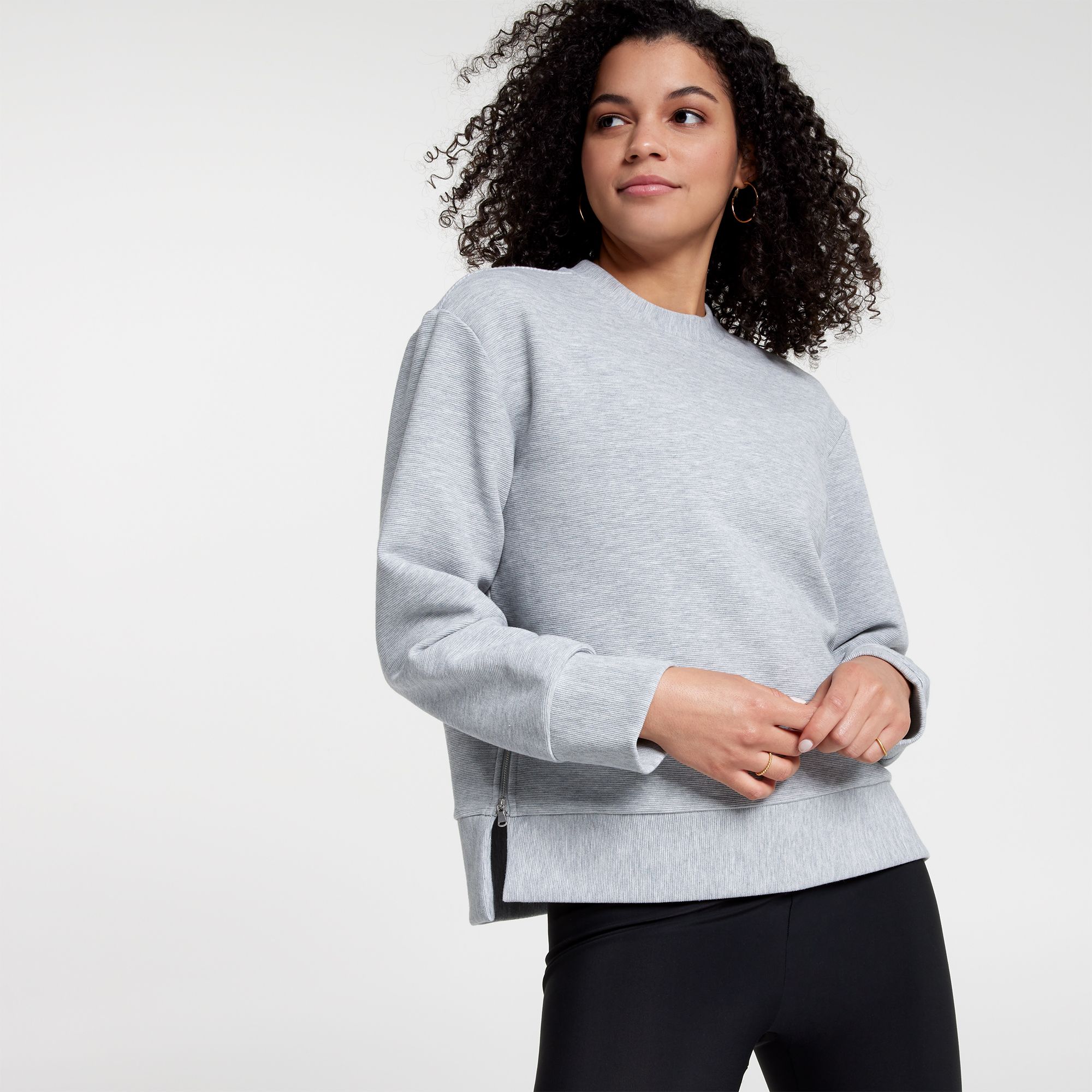 CALIA Women's Elevate Ottoman Side Zip Sweatshirt