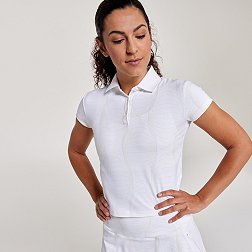 CALIA Women's Golf Printed Short Sleeve Cropped Polo