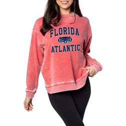 chicka-d Women's Florida Atlantic Owls Red Campus Crew Neck Sweatshirt