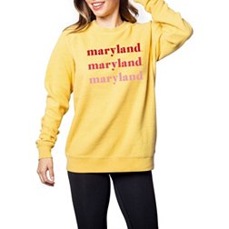 chicka-d Women's Maryland Terrapins Gold Home Base Sweatshirt