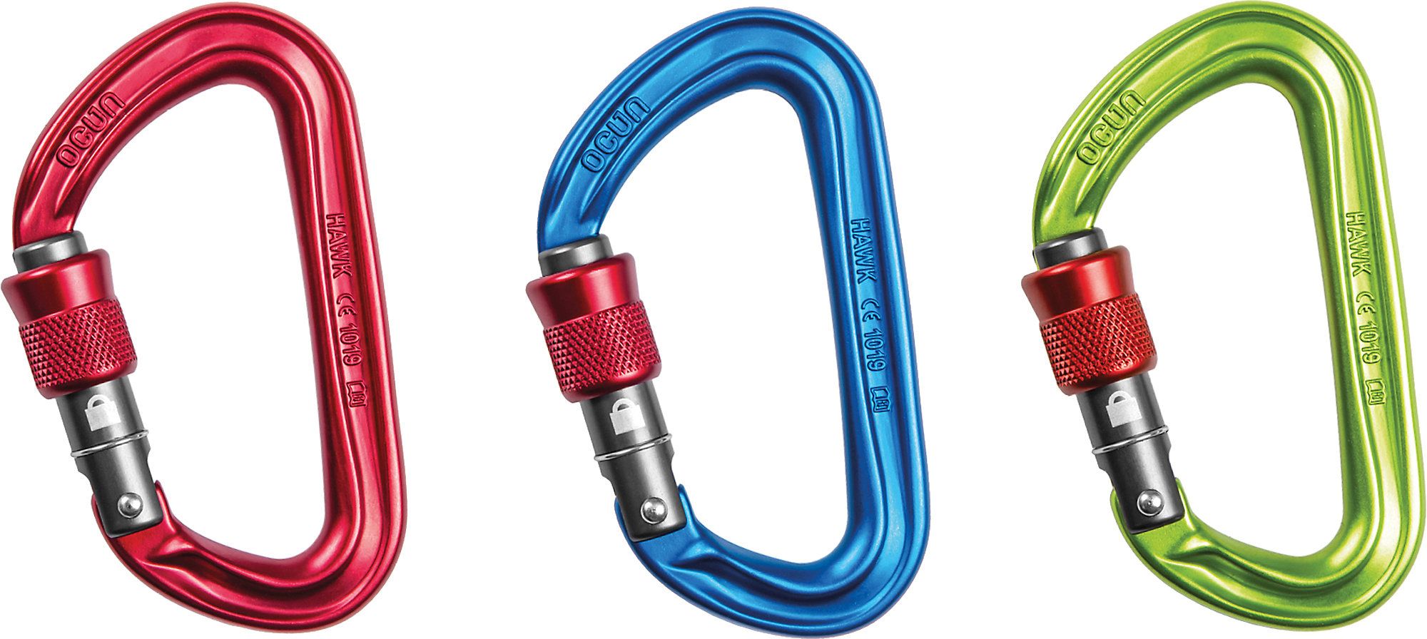 Ocun Hawk Screw Carabiner - 3 Pack