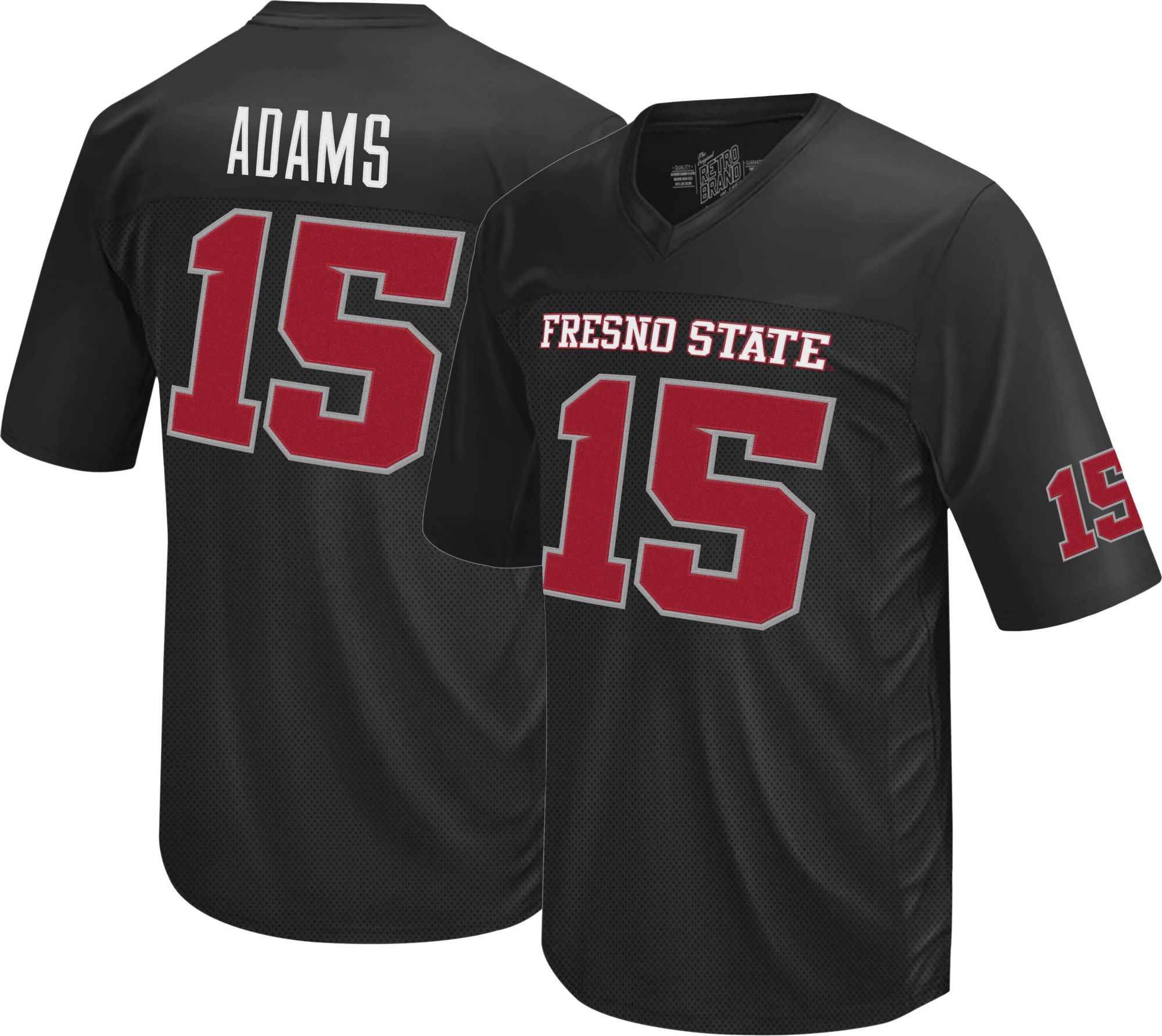 Retro Brand Men's Fresno State Bulldogs Davante Adams #15 Black Replica Football Jersey