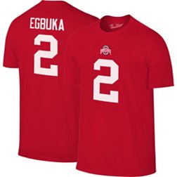 Retro Brand Men's Ohio State Buckeyes Emeka Egbuka #2 Scarlet T-Shirt