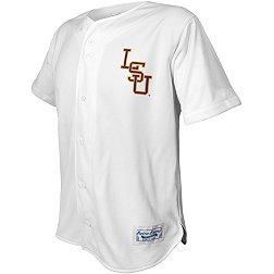 Retro Brand Men's LSU Tigers White Replica Baseball Jersey