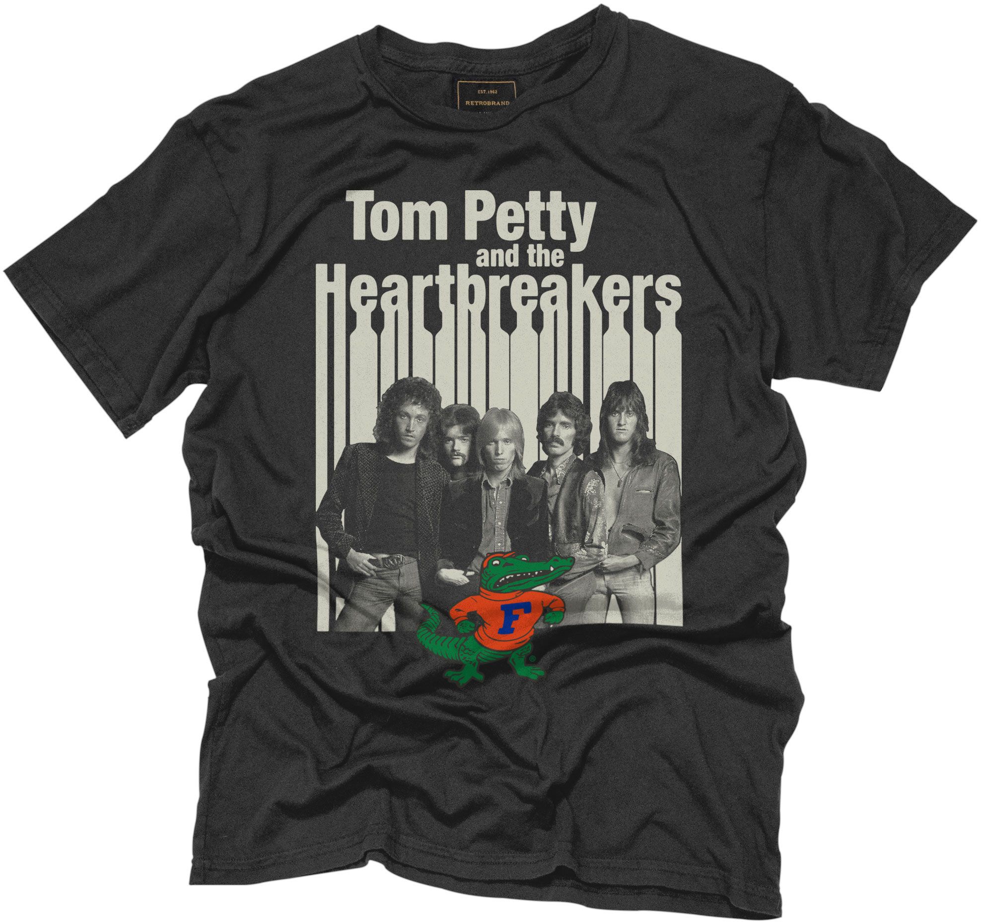 Retro Brand Adult Florida Gators Tom Petty & The Heartbreakers Black T-Shirt